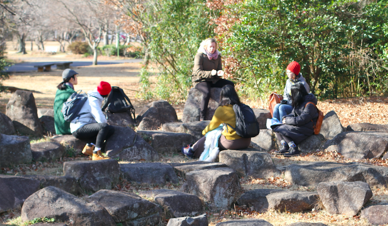 when young people meet at the rocks and teach each other